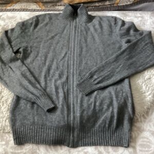 SFA Charcoal Cashmere Zip-Up Sweater